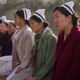 A group of Korean nurses being interrogated byAmerican soldiers.